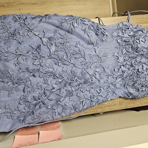 Sherri Hill homecoming dress size 00  periwinkle.   Barely worn - Picture 2 of 5